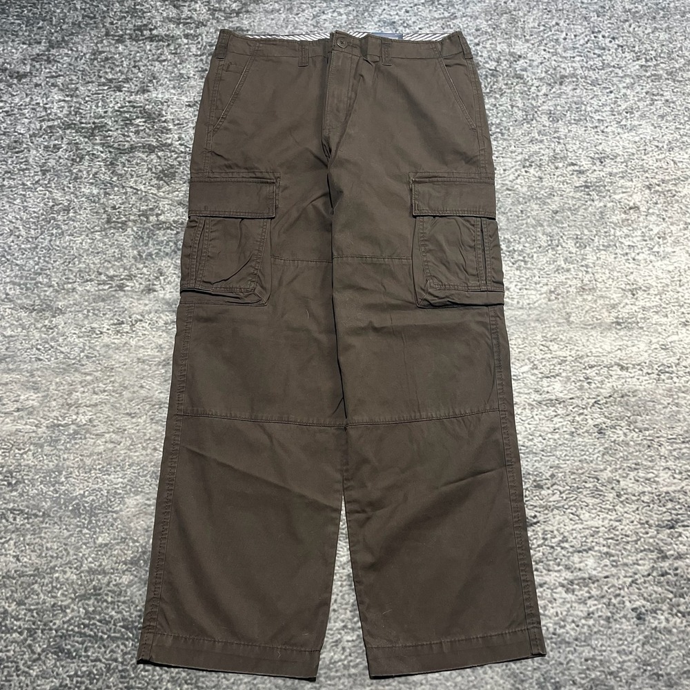 NEW Tommy‎ Hilfiger Cargo Pants Mens 38x32 Brown Utility Skater Y2K